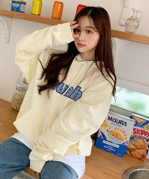 A'GEM/9 × .kom『muah muah/ムーアムーア』COMBI POINT SIGNATURE HOODIE/コンビポイントシグネチャー プルオーバーパーカー