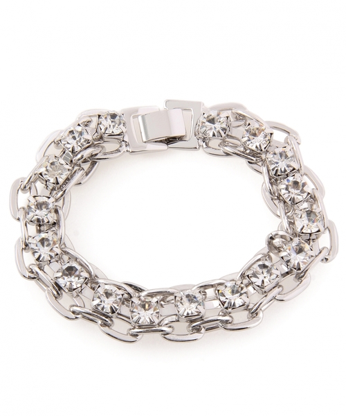 BEAUTY&YOUTH UNITED ARROWS（ビューティーアンドユースユナイテッドアローズ）の「BYMCM ダブルチェーン ビジューブレス ◆（ブレスレット・レディース・ゴールド/シルバー/ブラック・フリー）」の3枚目の写真