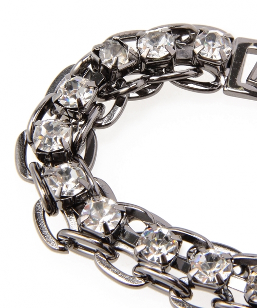 BEAUTY&YOUTH UNITED ARROWS（ビューティーアンドユースユナイテッドアローズ）の「BYMCM ダブルチェーン ビジューブレス ◆（ブレスレット・レディース・ゴールド/シルバー/ブラック・フリー）」の5枚目の写真