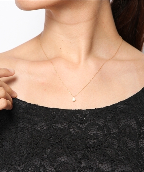 agete(アガット)k18ネックレス K14ダイヤモンドネックレス（0.1ct）｜ネックレス｜アガット