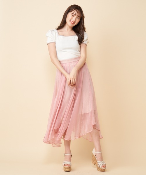 MIIA(ミーア)の「配色リブトップス(Tシャツ/カットソー・レディース・ブラック/ベージュ/オフホワイト/ブルー・FREE)」の9枚目の写真