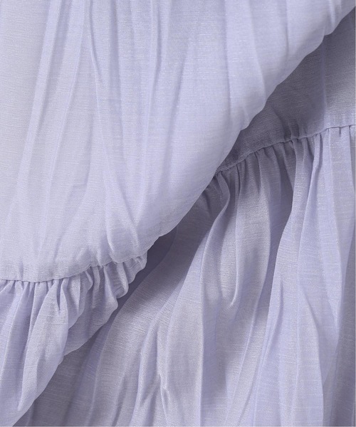 La TOTALITE（ラトータリテ）の「シフォンニットワッシャースカート【手洗い可能】◆（スカート・レディース・サックスブルー/パープル/チャコールグレー・FREE）」の14枚目の写真