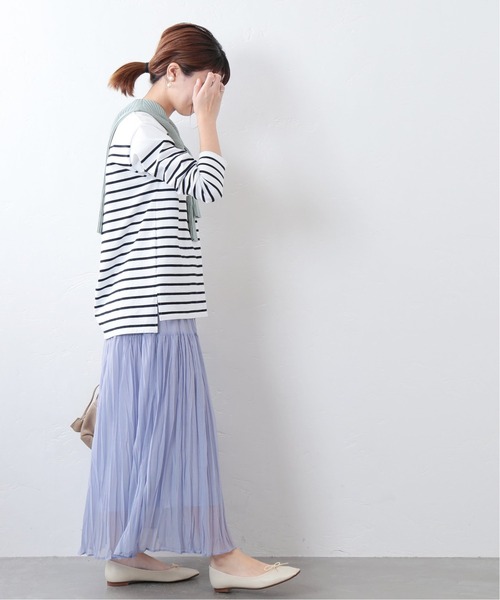 La TOTALITE（ラトータリテ）の「シフォンニットワッシャースカート【手洗い可能】◆（スカート・レディース・サックスブルー/パープル/チャコールグレー・FREE）」の16枚目の写真