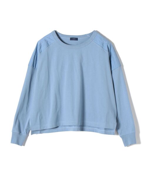 SHIPS(シップス)の「ショルダーパッチプルオーバー(Tシャツ/カットソー・レディース・ホワイト/ライトブルー/ベージュ・ONE SIZE)」の8枚目の写真