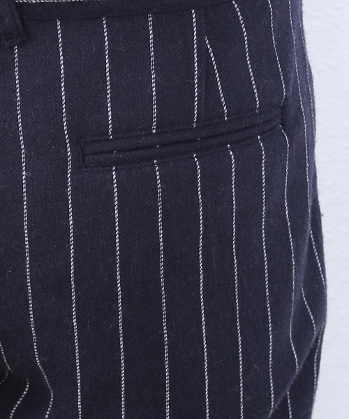 coen(コーエン)の「ウォッシャブルウール混ストライプパンツ(その他パンツ・レディース・グレー/ネイビー・LARGE/MEDIUM)」の7枚目の写真