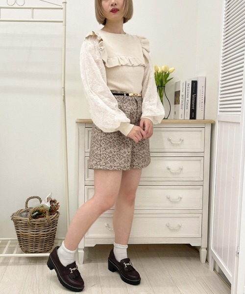 apres jour(アプレジュール)の「フリルデザイン袖レーストップス【ZOZOTOWN限定アイテム】(ニット/セーター・レディース・ホワイト系その他/ピンクベージュ/ライトベージュ・X-LARGE/フリー)」の16枚目の写真