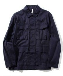 「INASTUDIOS SELECT」綿麻ストレッチ ミリタリーシャツジャケット