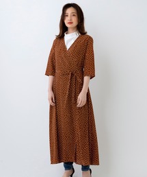 【SONO/ソーノ】カシュクールドットワンピース