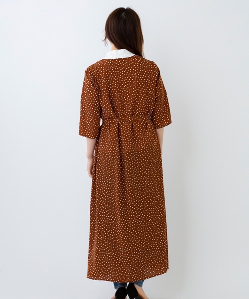 Sono(ソーノ)の「【SONO/ソーノ】カシュクールドットワンピース(ワンピース・レディース・ブラック/キャメル・1)」の9枚目の写真
