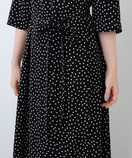 Sono(ソーノ)の「【SONO/ソーノ】カシュクールドットワンピース(ワンピース・レディース・ブラック/キャメル・1)」の10枚目の写真
