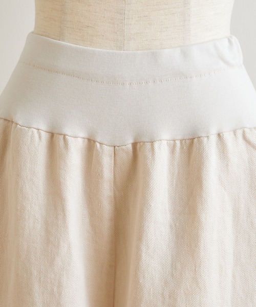 BEARDSLEY（ビアズリー）の「ウエストリブリネンパンツ（その他パンツ・レディース・グレー/アイボリー・SMALL/MEDIUM/LARGE）」の10枚目の写真