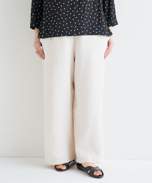 BEARDSLEY（ビアズリー）の「ウエストリブリネンパンツ（その他パンツ・レディース・グレー/アイボリー・SMALL/MEDIUM/LARGE）」の21枚目の写真