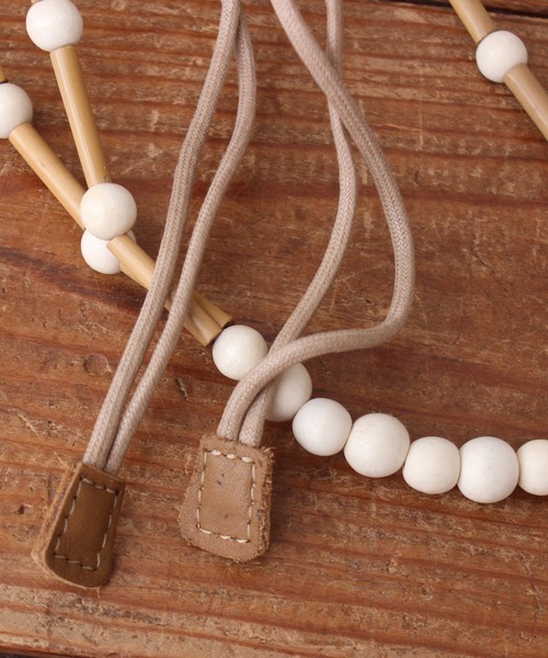 bulle de savon（ビュルデサボン）の「BAGMATI BBK20-SS25 ウッド巾着バッグ（かごバッグ・レディース・ブラック/アイボリー・FREE）」の15枚目の写真