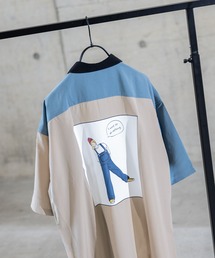 Limited Line Naive Magic | 【a】シルクタッチ ポリエステル バックプリント半袖シャツ(シャツ/ブラウス)