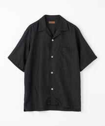 TOMORROWLAND  | コットンシルク オープンカラーショートスリーブシャツ BROWN(シャツ/ブラウス)