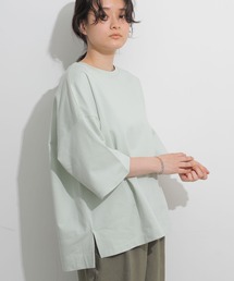 AMERICAN HOLIC | ミニ裏毛ドライタッチ半袖カットプルオーバー　＊●(Tシャツ/カットソー)