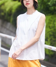 VACANCY | set up Vカットデザインノースリーブシャツブラウス(シャツ/ブラウス)