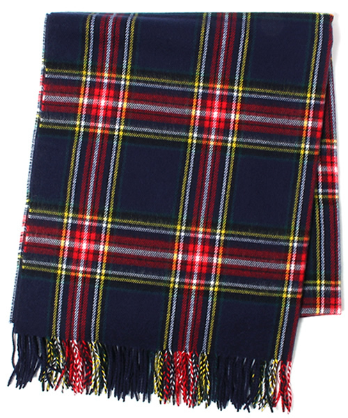 WEGO（ウィゴー）の「WEGO/タータンチェックストール（ストール/ショール・レディース・オフホワイト/グリーン/ネイビー/イエロー・FREE）」の3枚目の写真