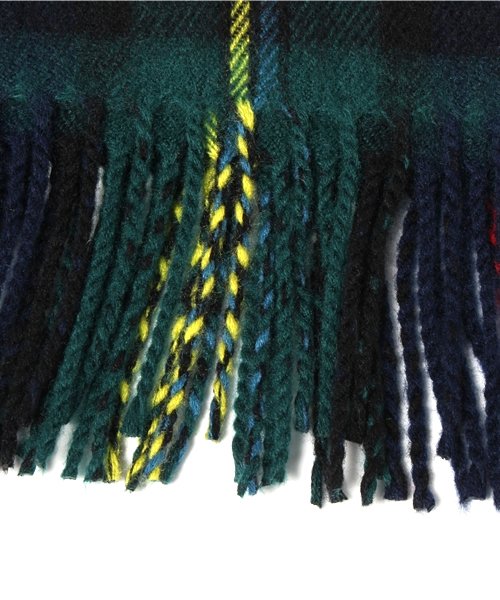 WEGO（ウィゴー）の「WEGO/タータンチェックストール（ストール/ショール・レディース・オフホワイト/グリーン/ネイビー/イエロー・FREE）」の7枚目の写真