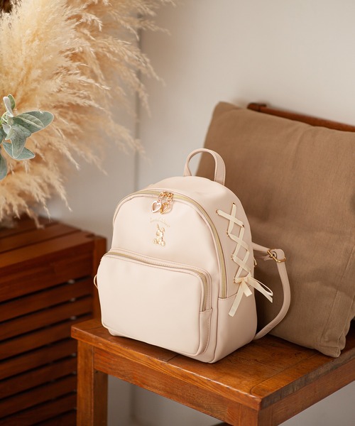 SecretDoor（シークレットドア）の「リュック　[レプス]（バックパック/リュック・キッズ・ブラック/ピンク/アイボリー・FREE）」の2枚目の写真