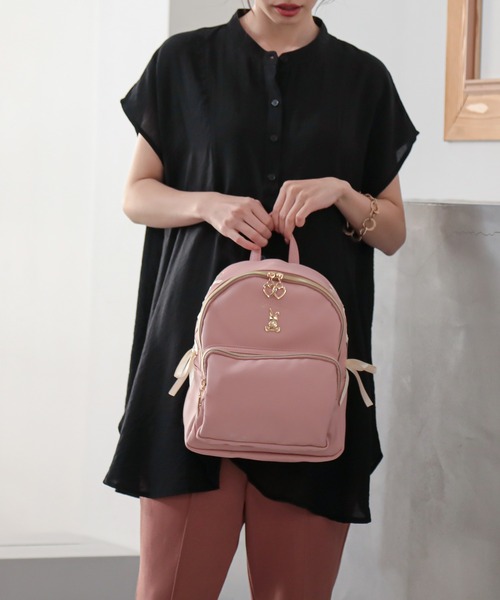 SecretDoor（シークレットドア）の「リュック　[レプス]（バックパック/リュック・キッズ・ブラック/ピンク/アイボリー・FREE）」の9枚目の写真