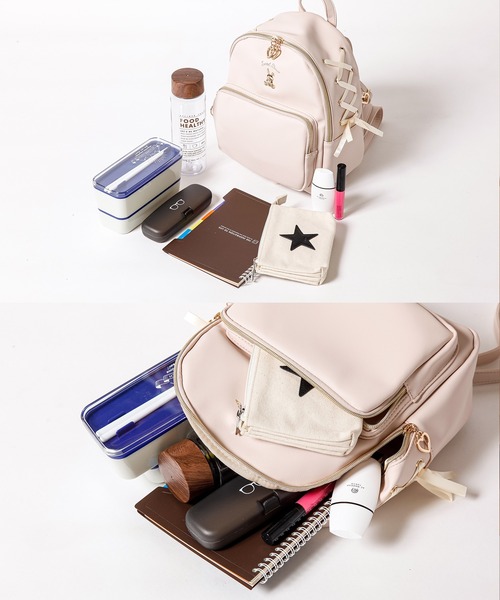 SecretDoor（シークレットドア）の「リュック　[レプス]（バックパック/リュック・キッズ・ブラック/ピンク/アイボリー・FREE）」の15枚目の写真