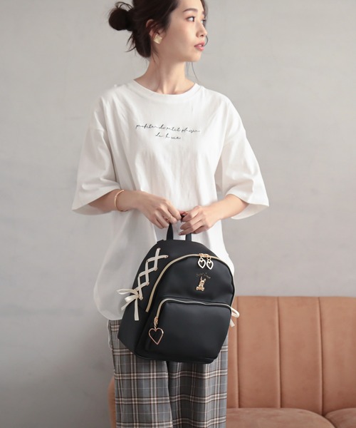 SecretDoor（シークレットドア）の「リュック　[レプス]（バックパック/リュック・キッズ・ブラック/ピンク/アイボリー・FREE）」の8枚目の写真