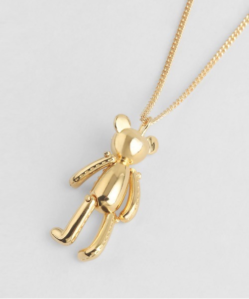 NONENON（ノンノン）の「【NONENON】BEAR NECKLACE / ノンノン ベアー ドロップ ネックレス（ネックレス・メンズ・シルバー/ゴールド・SMALL/MEDIUM/LARGE）」の8枚目の写真