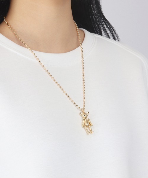 NONENON（ノンノン）の「【NONENON】BEAR NECKLACE / ノンノン ベアー ドロップ ネックレス（ネックレス・メンズ・シルバー/ゴールド・SMALL/MEDIUM/LARGE）」の16枚目の写真