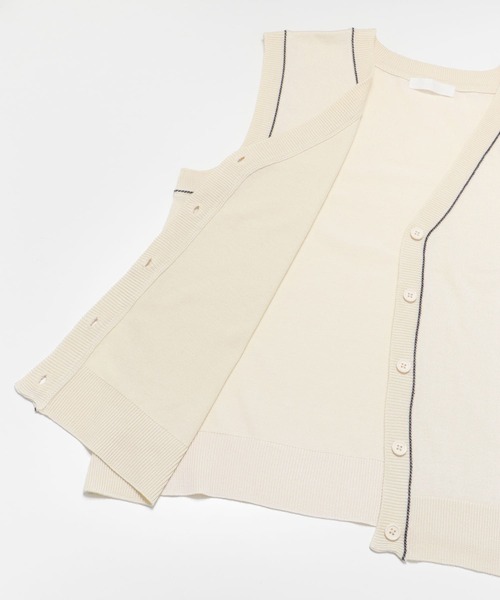 SENSE OF PLACE by URBAN RESEARCH（センスオブプレイスバイアーバンリサーチ）の「ハイショクリンキングベスト（ベスト・レディース・ベージュ/アイボリー/ブラック・ONE）」の21枚目の写真