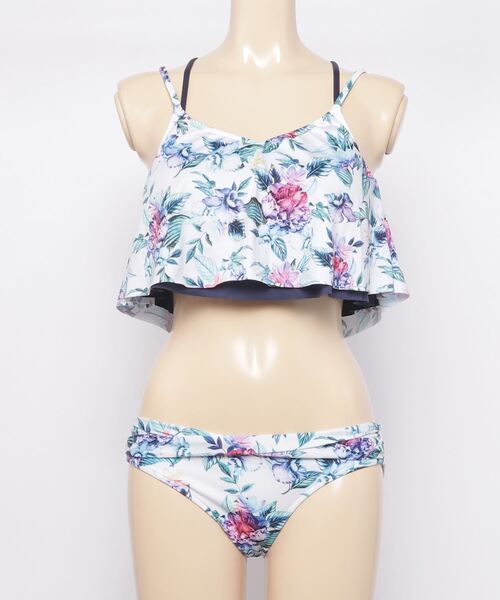 セール Story Nuckle 水着 Solidレイヤード3点セット水着 水着 Pr01 ピーアールワン のファッション リゾートフラワー Second Market Second