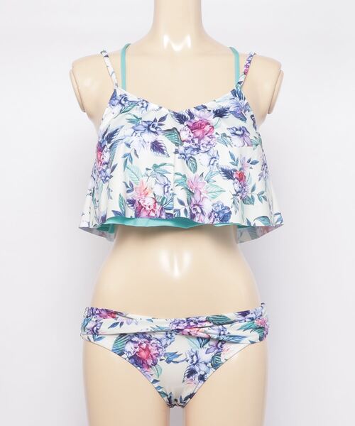 セール Story Nuckle 水着 Solidレイヤード3点セット水着 水着 Pr01 ピーアールワン のファッション リゾートフラワー Second Market Second