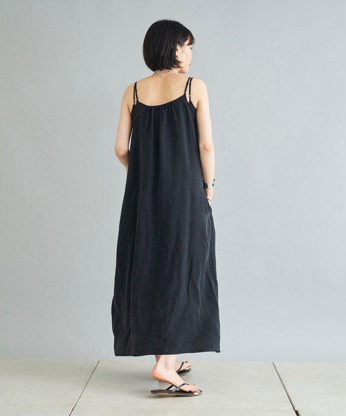 DouDou（ドゥドゥ）の「キュプラキャミワンピース（ワンピース・レディース・ブラック/グリーン・FREE）」の10枚目の写真