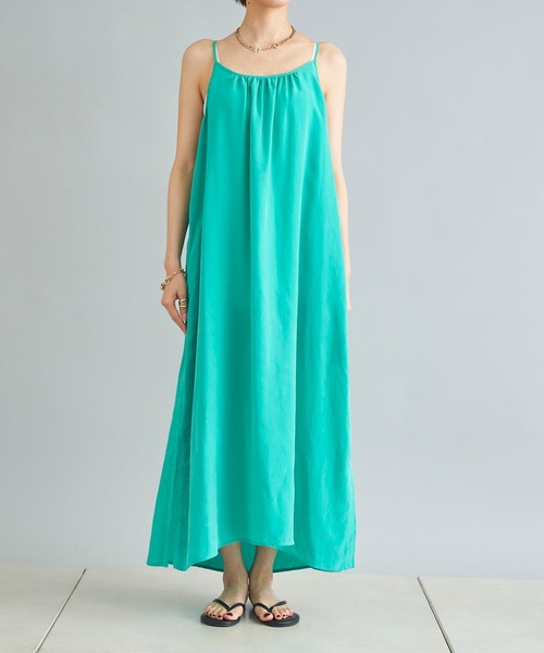 DouDou（ドゥドゥ）の「キュプラキャミワンピース（ワンピース・レディース・ブラック/グリーン・FREE）」の11枚目の写真