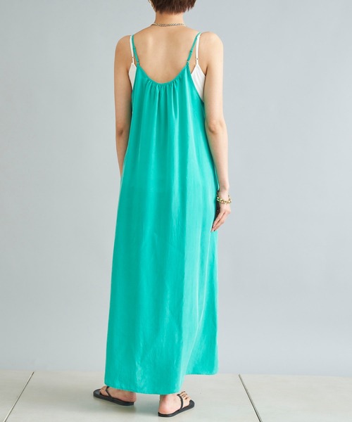 DouDou（ドゥドゥ）の「キュプラキャミワンピース（ワンピース・レディース・ブラック/グリーン・FREE）」の14枚目の写真