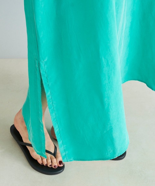 DouDou（ドゥドゥ）の「キュプラキャミワンピース（ワンピース・レディース・ブラック/グリーン・FREE）」の21枚目の写真