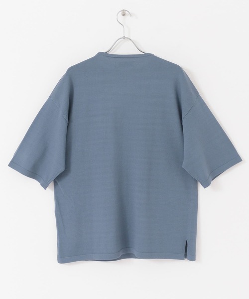 UR Lab.（アーバンリサーチラボ）の「ニットTシャツ(5分袖)（Tシャツ/カットソー・メンズ・ベージュ/ブルー/チャコールグレー・MEDIUM/LARGE）」の9枚目の写真