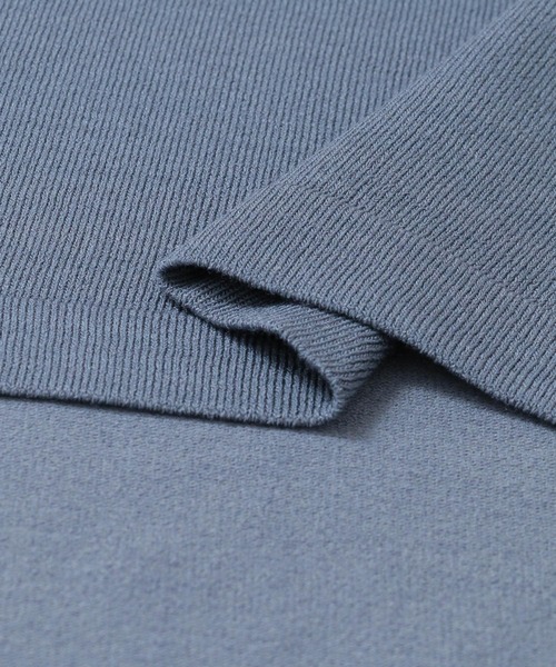 UR Lab.（アーバンリサーチラボ）の「ニットTシャツ(5分袖)（Tシャツ/カットソー・メンズ・ベージュ/ブルー/チャコールグレー・MEDIUM/LARGE）」の5枚目の写真