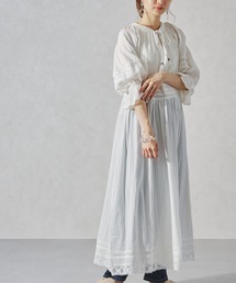 コットンレースボリュームワンピース/AC1061