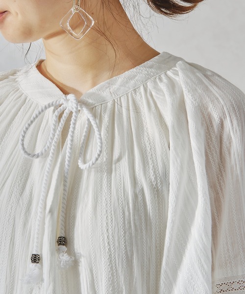 acro（アクロ）の「コットンレースボリュームワンピース/AC1061（ワンピース・レディース・ブラック/ホワイト・ﾌﾘ-）」の5枚目の写真