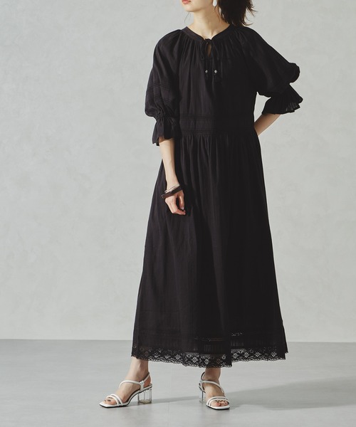 acro（アクロ）の「コットンレースボリュームワンピース/AC1061（ワンピース・レディース・ブラック/ホワイト・ﾌﾘ-）」の14枚目の写真