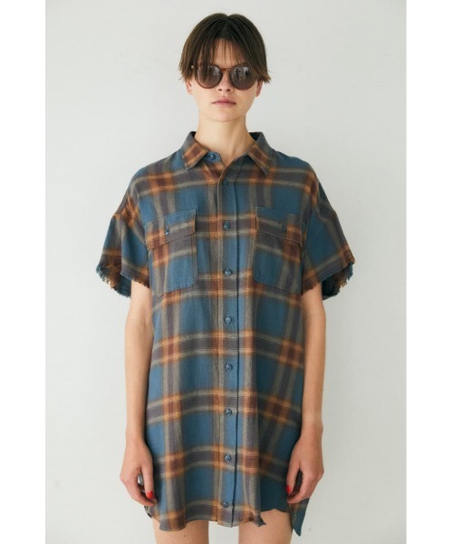 Cut Off Check Mini ドレス シャツワンピース Moussy マウジー のファッション通販 Zozotown