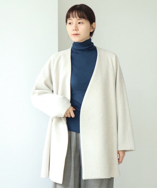 note et silence （ノートエシロンス）の「mayuca  タートルプルオーバー（ニット/セーター・レディース・ブラック/オフホワイト/ブルー/サックスブルー・FREE）」の10枚目の写真