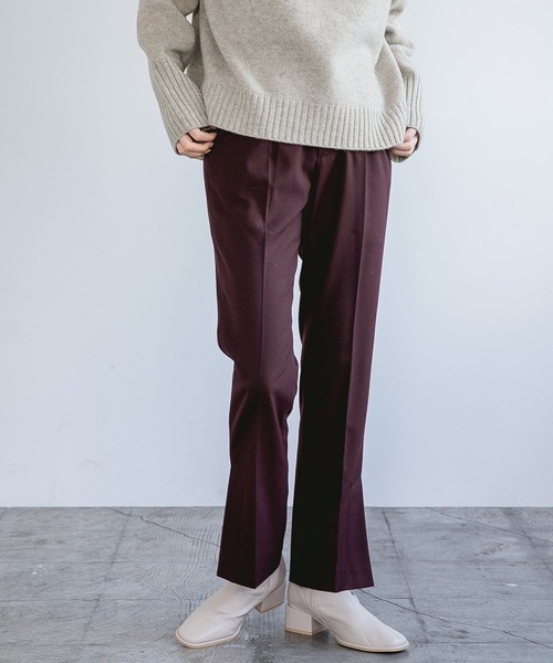 A part by(アパートバイ)の「TRPUスリットパンツ 954876(スラックス・レディース・ブラック系その他2/ボルドー/ブラック/グレー/カーキ・MEDIUM/LARGE)」の5枚目の写真