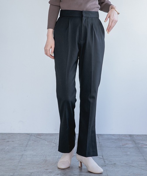 A part by(アパートバイ)の「TRPUスリットパンツ 954876(スラックス・レディース・ブラック系その他2/ボルドー/ブラック/グレー/カーキ・MEDIUM/LARGE)」の2枚目の写真