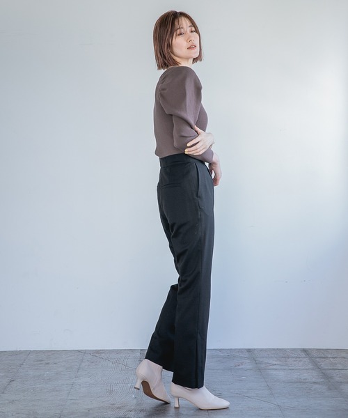 A part by(アパートバイ)の「TRPUスリットパンツ 954876(スラックス・レディース・ブラック系その他2/ボルドー/ブラック/グレー/カーキ・MEDIUM/LARGE)」の7枚目の写真