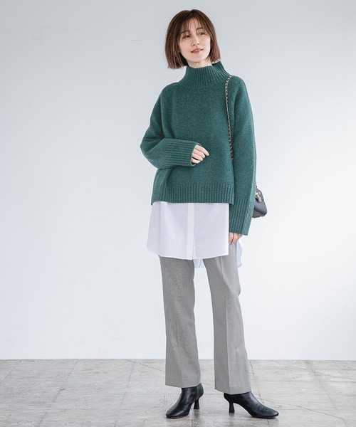 A part by(アパートバイ)の「TRPUスリットパンツ 954876(スラックス・レディース・ブラック系その他2/ボルドー/ブラック/グレー/カーキ・MEDIUM/LARGE)」の9枚目の写真