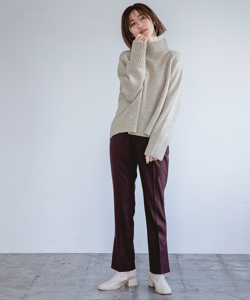 A part by(アパートバイ)の「TRPUスリットパンツ 954876(スラックス・レディース・ブラック系その他2/ボルドー/ブラック/グレー/カーキ・MEDIUM/LARGE)」の18枚目の写真