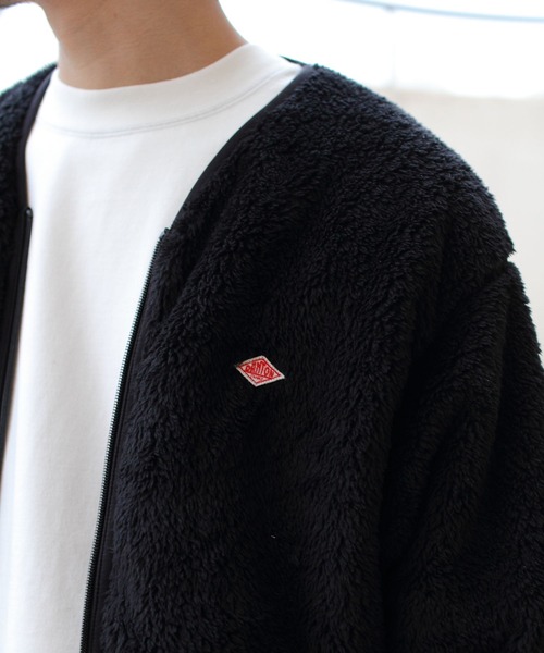 DANTON(ダントン)の「DANTON/ダントン ハイパイルフリースジップジャケット HIGH PILE FLECE ZIP JACKET(メンズ)DT-A0039HPF(ノーカラージャケット・メンズ・チャコールグレー/ブラック/パープル/ナチュラル・40/38/42)」の9枚目の写真