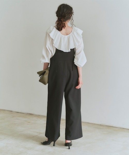 titivate(ティティベイト)の「細ストラップキャミサロペット(サロペット/オーバーオール・レディース・ライトベージュ/ブラウン/ブラック・S/M/L)」の8枚目の写真